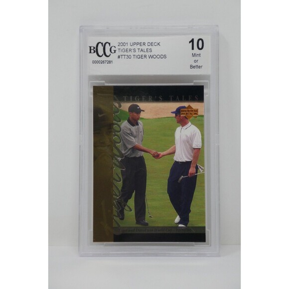 2001 Upper Deck Tiger's Tales #TT30 Tiger Woods Rookie BCCG 10 MINT OR BETTER - Picture 1 of 4
